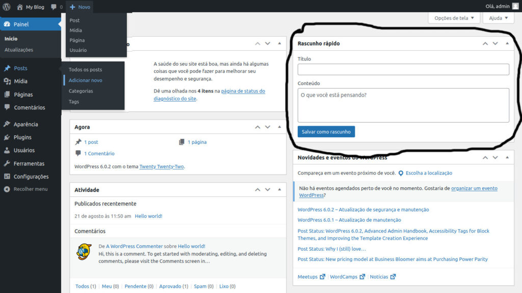 Adicionar um Post no WordPress